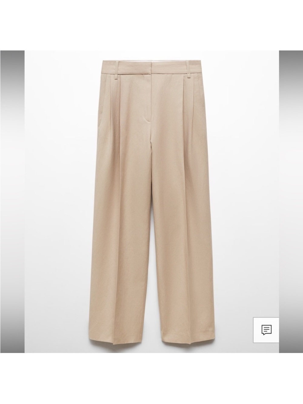 Victoria Beckham x Mango Khaki Pleated Trousers- Sz 4